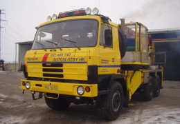 Tatra V14, jeřáb s nosností 14t, hydraulický naviják 15t, brýle 10t